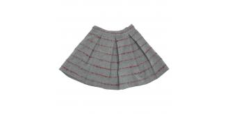 One Off Joblot of 3 Girl's Il Gufo Stripped Grey Skirts
