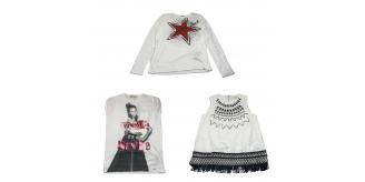 One Off Joblot of 10 Girl's Mixed Branded Tops & T-Shirts