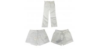 One Off Joblot of 9 Children's Mixed Branded White Shorts & Trousers