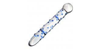 10pcs - Spectrum Blue Nubby Textured Clear Glass Dildo|GCAP163|UK seller