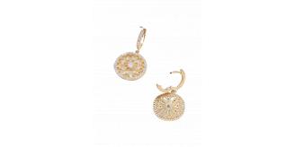 10pcs - Sparkling Gold Snowflake Cubic Zirconia Gemstones Dangly Earrings|GCJ442|UK seller