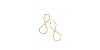 10pcs - Beautiful Women Gold Tone Infinity Hoop Earrings|GCJ445-Gold|UK seller