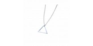 10pcs - Unisex Silver Tone Simply Triangle Pendant Necklace|GCJ432|UK seller