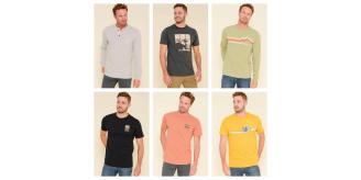 Wholesale Job Lot of 10 Men's Brakeburn Mixed T-Shirts - Great Variety!