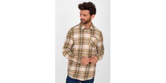 One Off Joblot of 6 Men's Brakeburn Khaki Checked Shirt