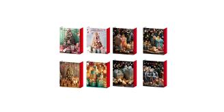 100pcs-Christmas Theme Premium Gift Paper Tote Carry Bags Mixed - Size 30x41.5x12cm Large|GCBag008-Large-100pcs|UK seller
