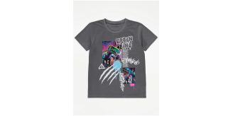 One Off Joblot of 12 Ex-Chainstore Charcoal Graffiti Dinosaur T-Shirts