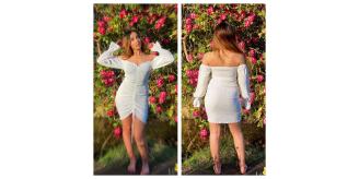 One Off Job Lot of 26 Brown Sugar Wear White Ruched Dress