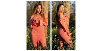 One Off Job Lot of 25 Brown Sugar Wear Pink Ruched Dress