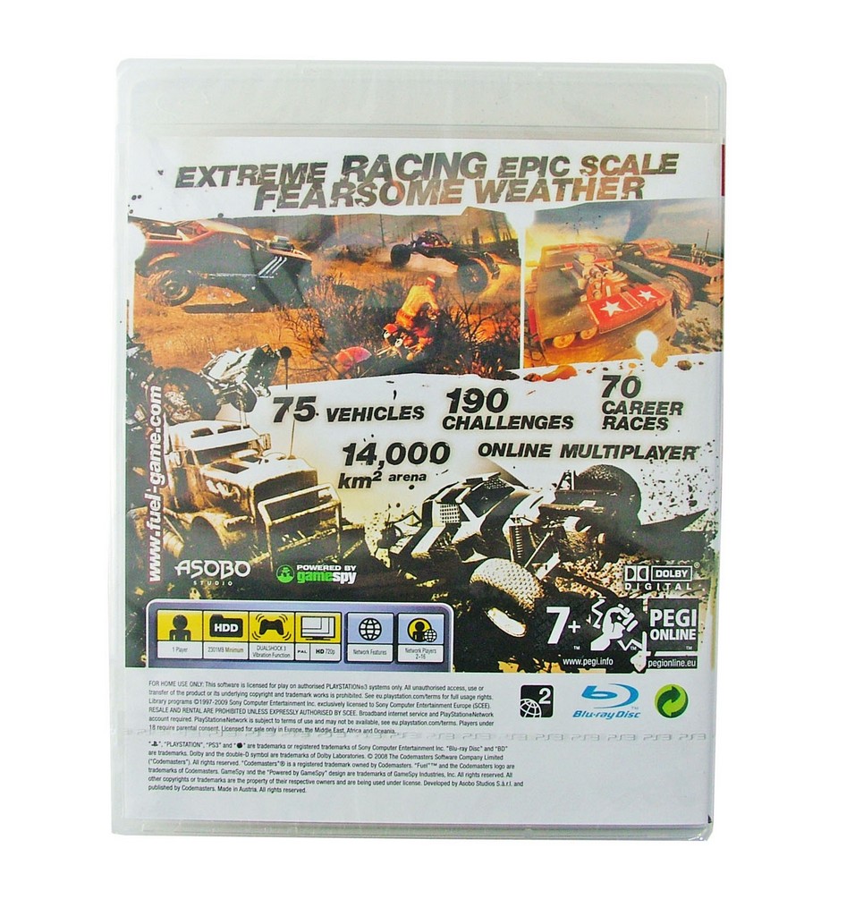 5 x Sony Playstation 3 Games FUEL PS3