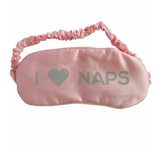Wholesale Joblot of 4000 Pink Parcel Eye Sleep Mask - "I Love Naps"