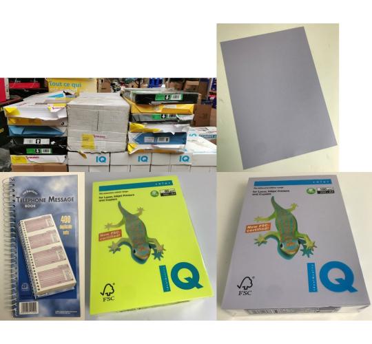 Pallet of 627 Adams Carbonless Telephone Books & A4/A5 Paper (Packs of 500)