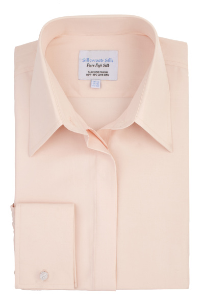Women's Silk Shirt. Colour: Pink. UK Sizes 8 to 16