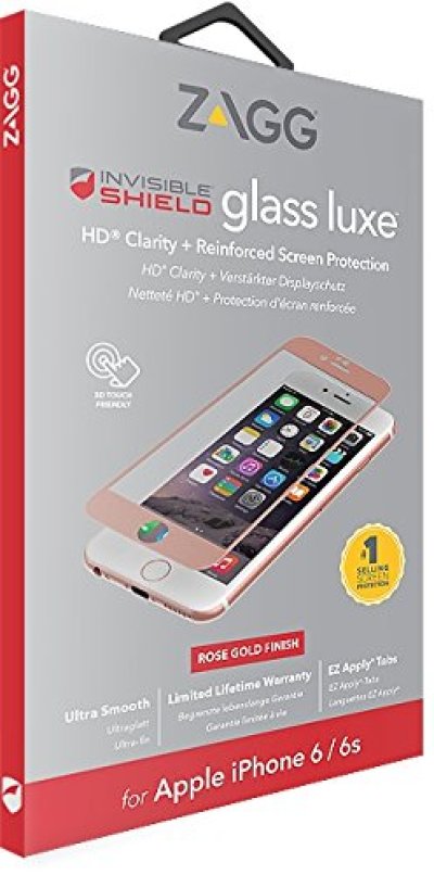 50 x Zagg InvisibleShield Glass Luxe Screen Protector Guard For Apple iPhone 6s & 6 (Model - IP6BGS-RG0)