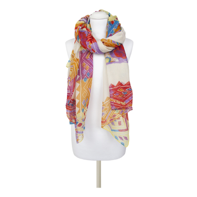 Wholesale Job Lot Clearance Multicoloured Printed Scarf