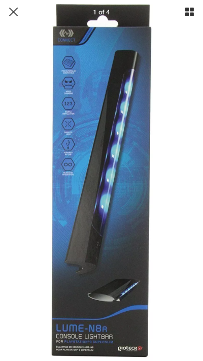80 Gioteck LUME-N8R Console Lightbars for PlayStation 3 Super Slim