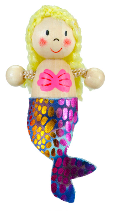 Wooden Mermaid Fridge Magnet