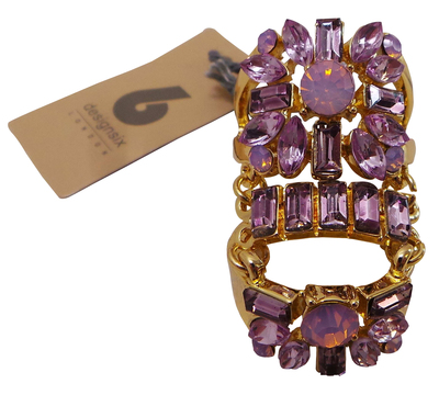 Wholesale Joblot of 20 Designsix Statement Stone Ring Gold/Purple