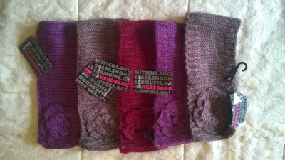 Joblot of 5 Flower detail Knit Headband with Lurex