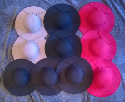 Joblot of 10 Ladies softfelt Fedora's