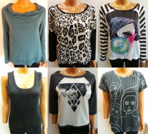 Wholesale Joblot of 10 Amy Gee Ladies T-Shirts Assorted Styles & Sizes