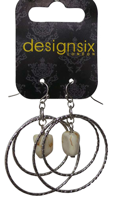 Wholesale Joblot of 20 DesignSix Northcote Earrings Silver/Navy 11364