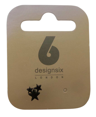 Wholesale Joblot of 30 DesignSix Unisex Star Stud Earrings Black AM368