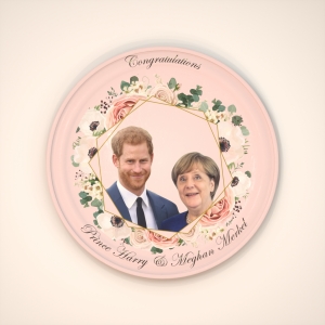 Princess Merkel and Price Harry party ware (with slight printing error)