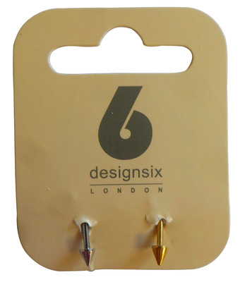 Wholesale Joblot of 20 DesignSix Spike Body Piercing Studs Silver & Gold