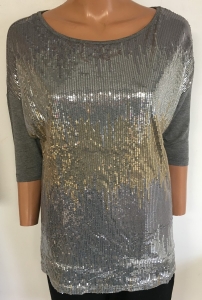 Wholesale Joblot of 10 Avon Womens Zig Zag Sequin T-Shirt Size 10/12