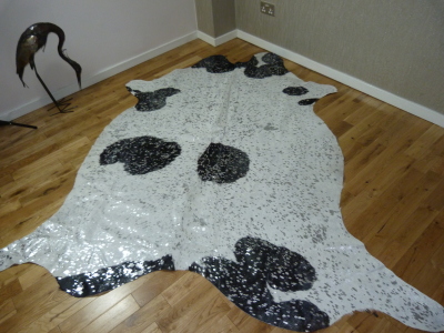 Metallic Cowhide Rugs (Rose Gold, Brown and Black)