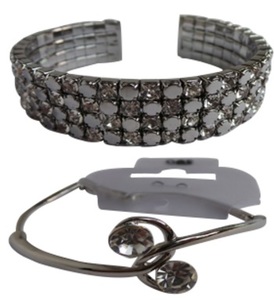 Wholesale Joblot of 30 Womens Silver Bangles/Bracelets 2 Styles