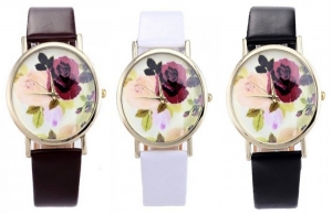Wholesale Joblot of 10 Womens Rose Bud Watches 4 Colours