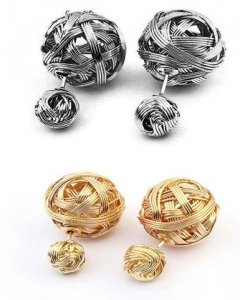 Wholesale Joblot of 5 Queen Marie Metal Earrings Charcoal & Gold