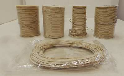 	 Joblot of Approx 360m of White Round High Quality Leather Cords 2mm Wide
