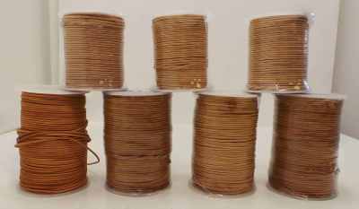 Joblot of Approx 550m of Natural Round High Quality Leather Cords 2mm Wide