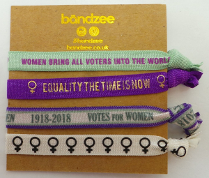 Wholesale Joblot of 50 Bandzee Suffragettes Edition Hair Ties (4 In Each Pack)