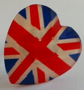 Wholesale Joblot of 100 Heart Shaped Union Jack Rings