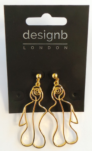 Wholesale Joblot of 30 DesignB London Gold Womens Figure Earrings 1362867