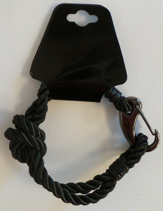 Wholesale Joblot of 30 Black Rope Knot Bracelets With Hook Fastening