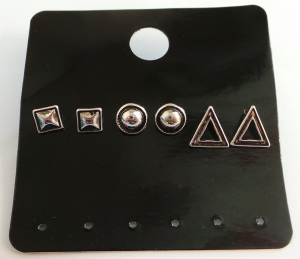 Wholesale Joblot of 30 Trio of Silver Earring Sets Unisex (3 Pairs)