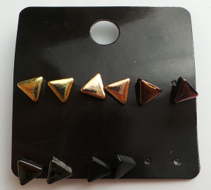 Wholesale Joblot of 30 DesignB London Triangle Earring Sets (5 Sets in Each)