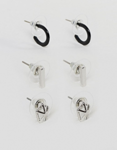 Wholesale Joblot of 30 DesignB Geometric Stud & Hoop Earrings 3 Pack