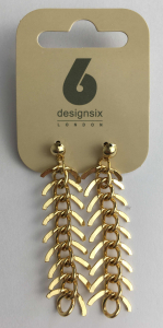 Wholesale Joblot Of 23 DesignSix London Gold 'Holland' Chain Link Earrings 1715