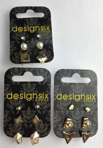 Wholesale Joblot Of 30 DesignSix London Gold Tone Triple Earring Sets