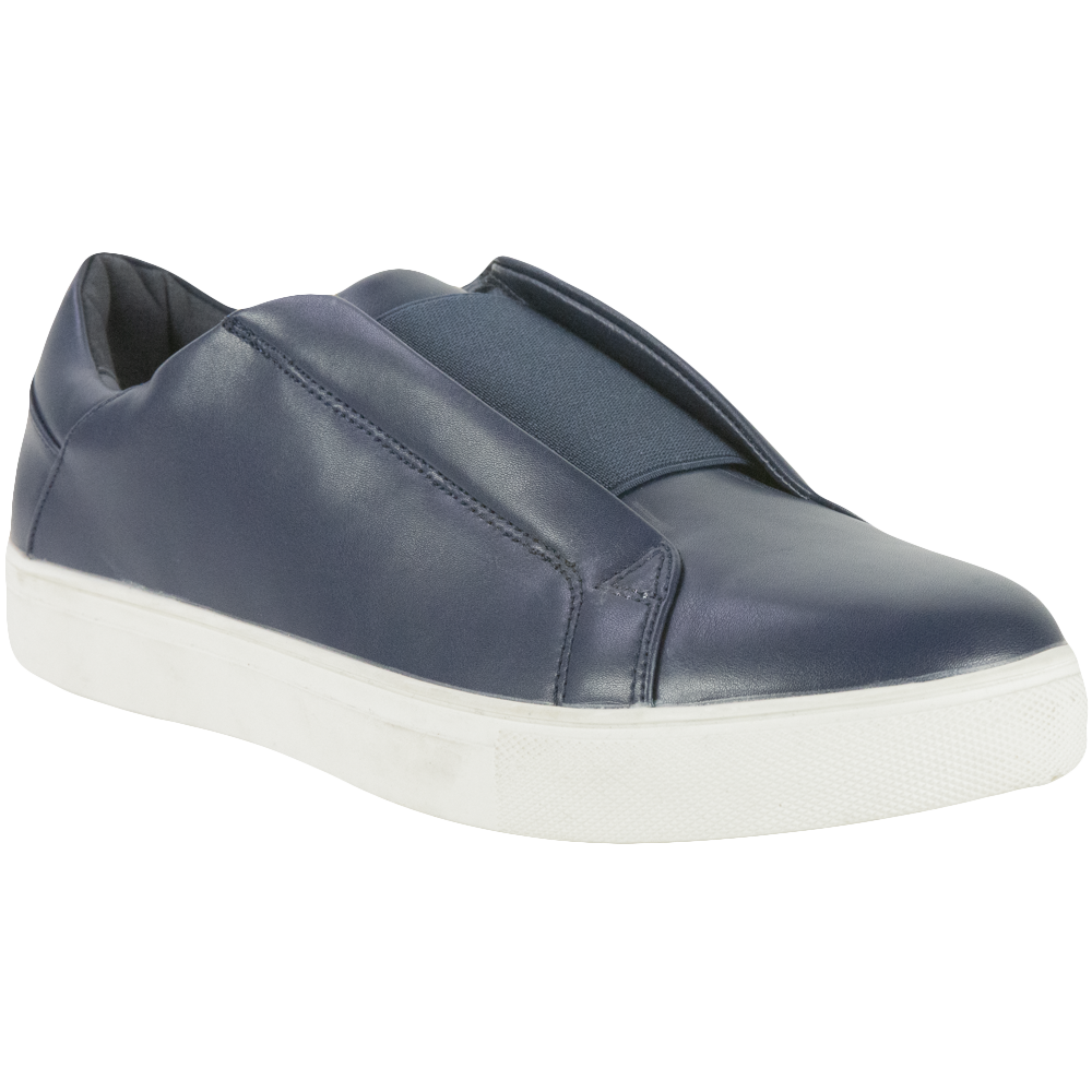 Ascot Mens Style Carter, Slip On Cup Sole Trainer in Navy