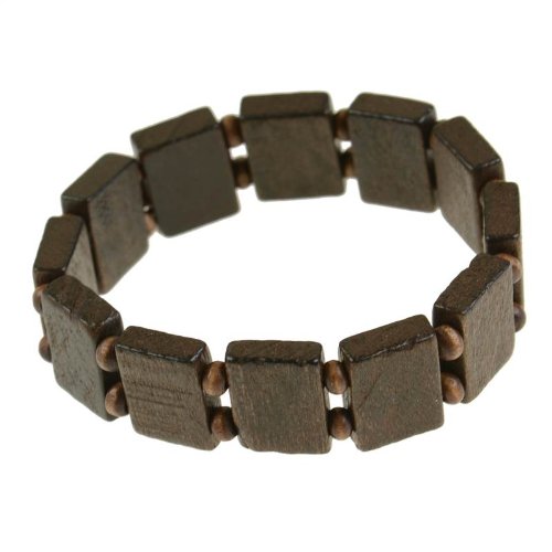 Wholesale Lot 60 Square Bead Wooden Bracelets Fashion Jewellery