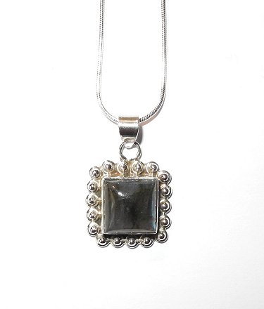 Semi-precious stone sterling silver pendants