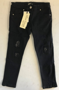One Off Joblot of 5 Miss Grant Girls Distressed Sequin Jeans in Black