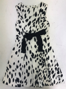 One Off Joblot of 3 Twinset Girls Monochrome Print Waist Bow Dresses Sizes 8-12